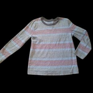 JUMPING BEANS Blue and Gray Striped Long Sleeved Top Boys Size 5T